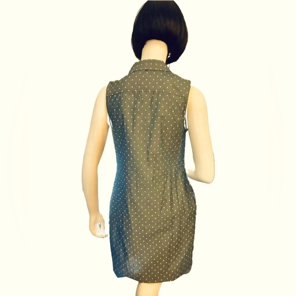 Tommy Hilfiger Blue Cotton Swiss Dot Sleeveless Shirt Dress, Size 8 - Picture 2 of 2